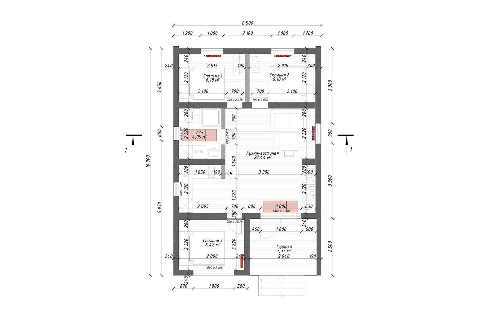 ТНД «Барн 65 Плюс» · 65 м²